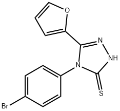 4-(4-BROMO-PHENYL)-5-FURAN-2-YL-4H-[1,2,4]TRIAZOLE-3-THIOL Struktur