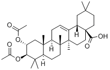 (2α,3β)- 2,3-Bis(acetyloxy)-olean- 12-en-28-oic acid Struktur