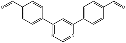 4,4'-(4,6-Pyrimidinediyl)bisbenzaldehyde Struktur