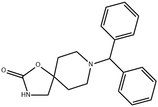 8-(Diphenylmethyl)-1-oxa-3,8-diazaspiro[4.5]decan-2-one Struktur