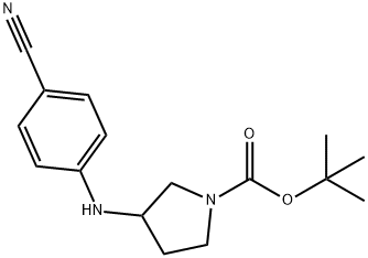 1-BOC-3-[(4-CYANOPHENYL)AMINO]-PYRROLIDINE Struktur