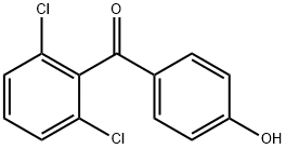 (2,6-dichlorophenyl) (4-hydroxyphenyl) ketone  Struktur