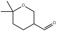 6,6-Dimethyl-tetrahydro-pyran-3-carbaldehyde Struktur