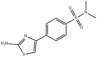 2-Amino-4-[4-(N,N-dimethylsulphamoyl)phenyl]-1,3-thiazole Struktur