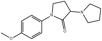 1-(p-Methoxyphenyl)-3-(1-pyrrolidinyl)pyrrolidin-2-one Struktur