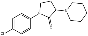 1-(p-Chlorophenyl)-3-piperidinopyrrolidin-2-one Struktur