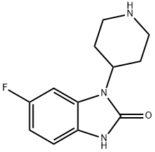 6-FLUORO-1-(PIPERIDIN-4-YL)-1H-BENZO[D]IMIDAZOL-2(3H)-ONE Struktur