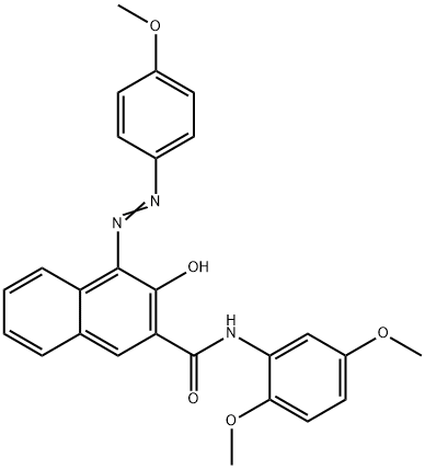 N-(2,5-dimethoxyphenyl)-3-hydroxy-4-[(4-methoxyphenyl)azo]naphthalene-2-carboxamide Struktur