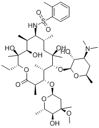 (9S)-9-Deoxo-9-[[(2-methylphenyl)sulfonyl]amino]erythromycin Struktur