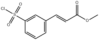 2-Propenoic acid, 3-[3-(chlorosulfonyl)phenyl]-, Methyl ester, (2E)- Struktur