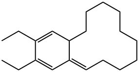 2,3-Diethyl-4a,5,6,7,8,9,10,11,12,13-decahydrobenzocyclododecene Struktur