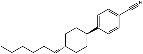 trans-4-(4-hexylcyclohexyl)benzonitrile Struktur