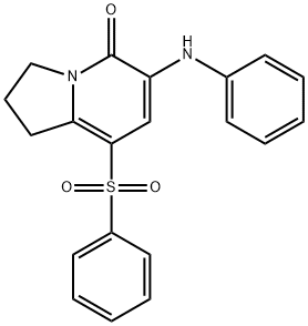 8-BENZENESULFONYL-6-PHENYLAMINO-2,3-DIHYDRO-1H-INDOLIZIN-5-ONE Struktur