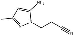 1H-Pyrazole-1-propanenitrile,5-amino-3-methyl-(9CI) Struktur