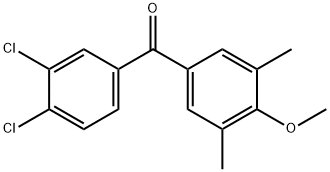 3,4-DICHLORO-3',5'-DIMETHYL-4'-METHOXYBENZOPHENONE Struktur