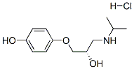 (S)-4-[2-hydroxy-3-[(1-methylethyl)amino]propoxy]phenol hydrochloride           Struktur