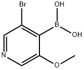 (3-BROMO-5-METHOXY-4-PYRIDINYL)BORONIC ACID Struktur