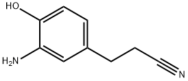 Benzenepropanenitrile,  3-amino-4-hydroxy- Struktur