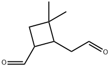 Cyclobutaneacetaldehyde, 4-formyl-2,2-dimethyl- (9CI) Struktur