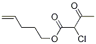 Butanoic acid, 2-chloro-3-oxo-, 4-pentenyl ester Struktur