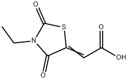 Acetic acid, (3-ethyl-2,4-dioxo-5-thiazolidinylidene)- (9CI) Struktur