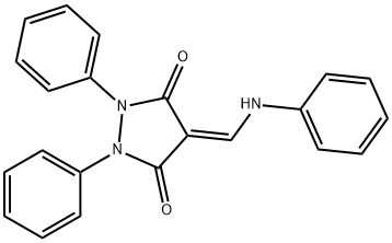 4-(Anilinomethylene)-1,2-diphenylpyrazolidine-3,5-dione Struktur