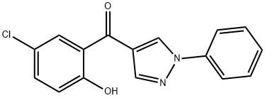 (5-CHLORO-2-HYDROXYPHENYL)(1-PHENYL-1H-PYRAZOL-4-YL)METHANONE Struktur