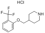 4-[[2-(TRIFLUOROMETHYL)PHENOXY]METHYL]-PIPERIDINE HYDROCHLORIDE Struktur