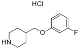 4-[(3-FLUOROPHENOXY)METHYL]PIPERIDINEHYDROCHLORIDE Struktur