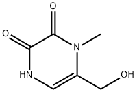 2,3-Pyrazinedione,  1,4-dihydro-6-(hydroxymethyl)-1-methyl- Struktur