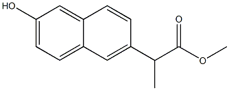 2-(6-Hydroxy-naphthalen-2-yl)-propionic acid methyl ester Struktur