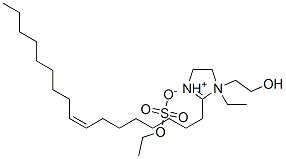 (Z)-1-ethyl-2-(8-heptadecenyl)-4,5-dihydro-1-(2-hydroxyethyl)-1H-imidazolium ethyl sulphate  Struktur