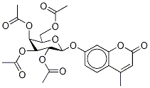 4-Methylumbelliferyl 2,3,4,6-Tetra-O-acetyl-β-D-galactopyranoside Struktur