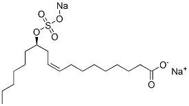 (9Z,12R)-12-[(Sodiosulfo)oxy]-9-octadecenoic acid sodium salt Struktur