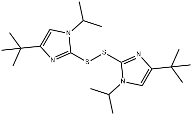 2,2'-dithiobis(4-tert-butyl-1-isopropyl-1H-imidazole) Struktur