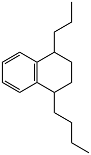 1-Butyl-4-propyl-1,2,3,4-tetrahydronaphthalene Struktur