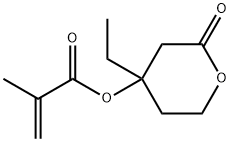 2-Propenoicacid,2-methyl-,4-ethyltetrahydro-2-oxo-2H-pyran-4-ylester(9CI) Struktur