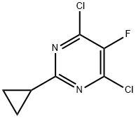 4,6-Dichloro-2-cyclopropyl-5-fluoropyrimidine Struktur