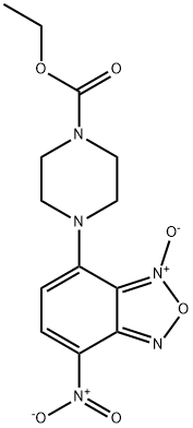 7-[4-(Ethoxycarbonyl)piperazin-1-yl]-4-nitrobenzofurazane 1-oxide Struktur