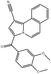 3-(3,4-dimethoxybenzoyl)pyrrolo[2,1-a]isoquinoline-1-carbonitrile Struktur