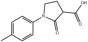 1-(4-methylphenyl)-2-oxopyrrolidine-3-carboxylic acid Struktur