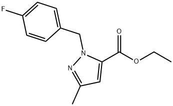 ETHYL 1-(4-FLUOROBENZYL)-3-METHYL-1H-PYRAZOLE-5-CARBOXYLATE Struktur