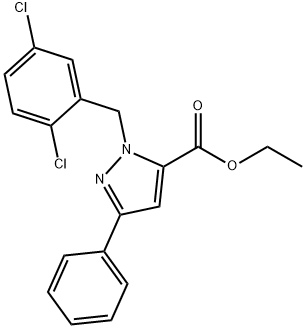 ETHYL 1-(2,5-DICHLOROBENZYL)-3-PHENYL-1H-PYRAZOLE-5-CARBOXYLATE Struktur