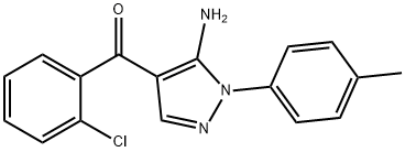 (5-AMINO-1-P-TOLYL-1H-PYRAZOL-4-YL)(2-CHLOROPHENYL)METHANONE Struktur