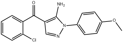 (5-AMINO-1-(4-METHOXYPHENYL)-1H-PYRAZOL-4-YL)(2-CHLOROPHENYL)METHANONE Struktur