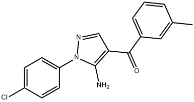 (5-AMINO-1-(4-CHLOROPHENYL)-1H-PYRAZOL-4-YL)(M-TOLYL)METHANONE Struktur