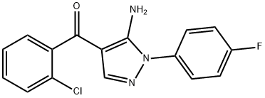 (5-AMINO-1-(4-FLUOROPHENYL)-1H-PYRAZOL-4-YL)(2-CHLOROPHENYL)METHANONE Struktur