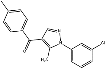 (5-AMINO-1-(3-CHLOROPHENYL)-1H-PYRAZOL-4-YL)(P-TOLYL)METHANONE Struktur