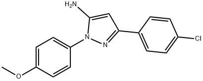 3-(4-CHLOROPHENYL)-1-(4-METHOXYPHENYL)-1H-PYRAZOL-5-AMINE Struktur