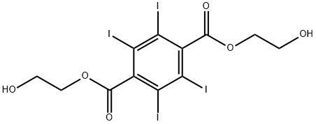 Bis(2-hydroxyethyl) 2,3,5,6-tetraiodoterephthalate Struktur